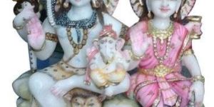 Marble Shiv Parivar Statue
