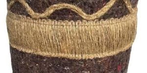 6 Inch Jute Lace Pot Cover