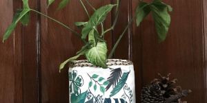 7 Inch Hand Painted Pot Cover