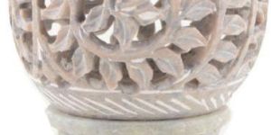 Freshings Gaurara Carved Round Shaped Candle Tea Light Holder