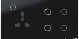 SmartiQo WiFi Glass Panel 4 Touch Switch and Socket