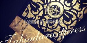 Metallic Wedding Card