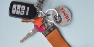 Leather Keychain Fob