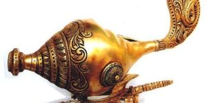 Brass Shankh with Stand