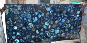 Semi Precious Blue Agate Slab