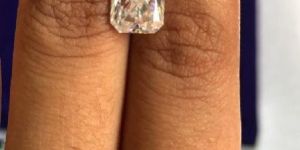 Radiant Fully White Jewellery Making Moissanite Diamond