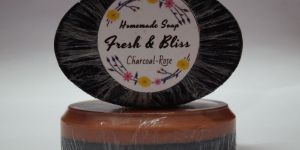 Homemade Goat Milk Rose Charcoal Soap