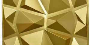 3D PVC Wall Panel (Golden Color)