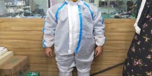 Unisex White Non Woven PPE Kit