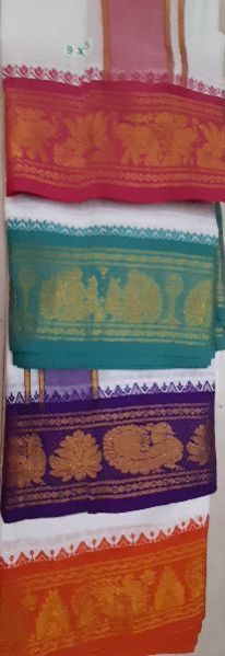 Cotton Dhoti and Angavastram Set