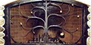 Wrought Iron Fire Screen