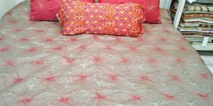 Quilted and Embroidered Bed Cover Set