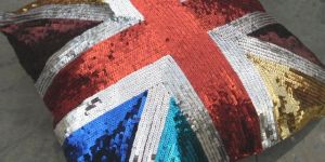 Union Jack Fully Sequin Pillows