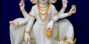 Marble Dattatreya Statue