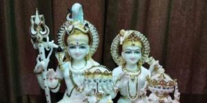 Marble Shiv Parwar Statue