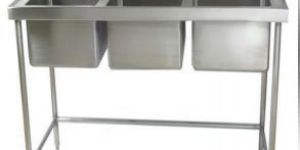 Commercial Three Sink Unit