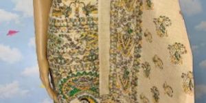 Khadi Silk Madhubani Print Suit