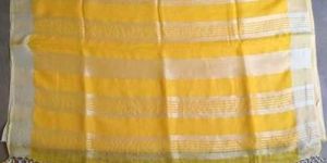Yellow Linen Saree