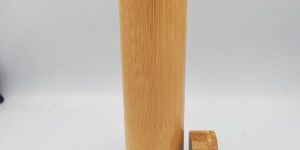 REUSABLE ECO-FRIENDLY BAMBOO GLASS BOTTLE