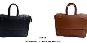TAN Leatherette Bag with Flap