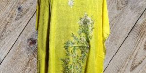 Yellow Embroidered Kashmiri Kaftan