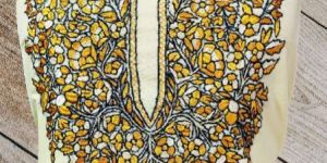 Yellow Embroidered Kashmiri Summer Suit