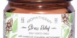 Stress Relief Aromatherapy Glass Jar Candle