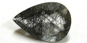 Black Rutile Cut Stone