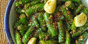 Garlic Green Chilli Pickle