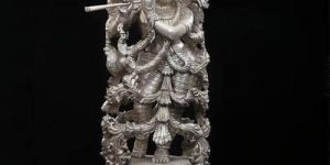 Lord Krishna Silver Statue