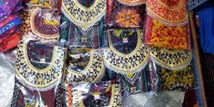 Ladies Cotton Nighty with Mirror Work