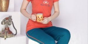 Ladies Half Sleeve Night Suit