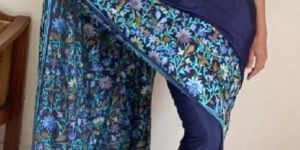 Kashmiri Aksh Blue Saree