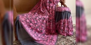 Chinar Aksh Grey Saree