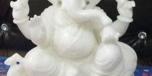 10 Inch Marble Ganesh Statue