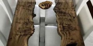 White Epoxy Resin Table Top