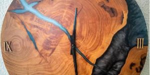 Wood Resin Wall Clock