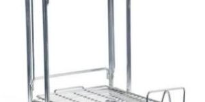 Stainless Steel Movable Luggage Trolley