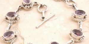 Sterling Silver Amethyst Bracelet