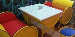 Antique Drum Dining Set