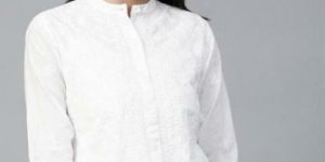 RFF-310 Lucknowi Chikankari Short Shirt