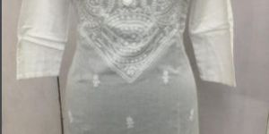 RFF-334 Lucknowi Chikankari Long Kurti