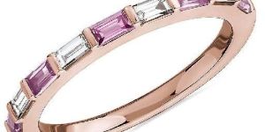 Rose Gold Pink Sapphire Ring