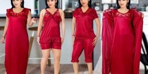 Bridal Satin Nighty Set
