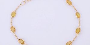 Precious Yellow Sapphire 18K Yellow Gold Bracelet