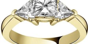 Triangle Moissanite Engagement Ring