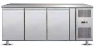 Three Door Stainless Steel Undercounter Refrigerator