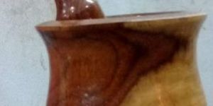 WOODEN MORTAR PESTLE