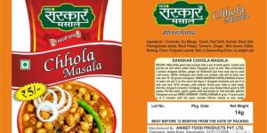Chole Masala Printed Laminated Pouch