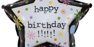 Hippity Hop Star Shape Happy Birthday Decoration Balloon